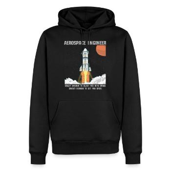Raumfahrtingenieur Raumfahrt Luft Astronaut Rakete - Männer Premium Bio Hoodie - Schwarz - Vorne - Nico (187cm)