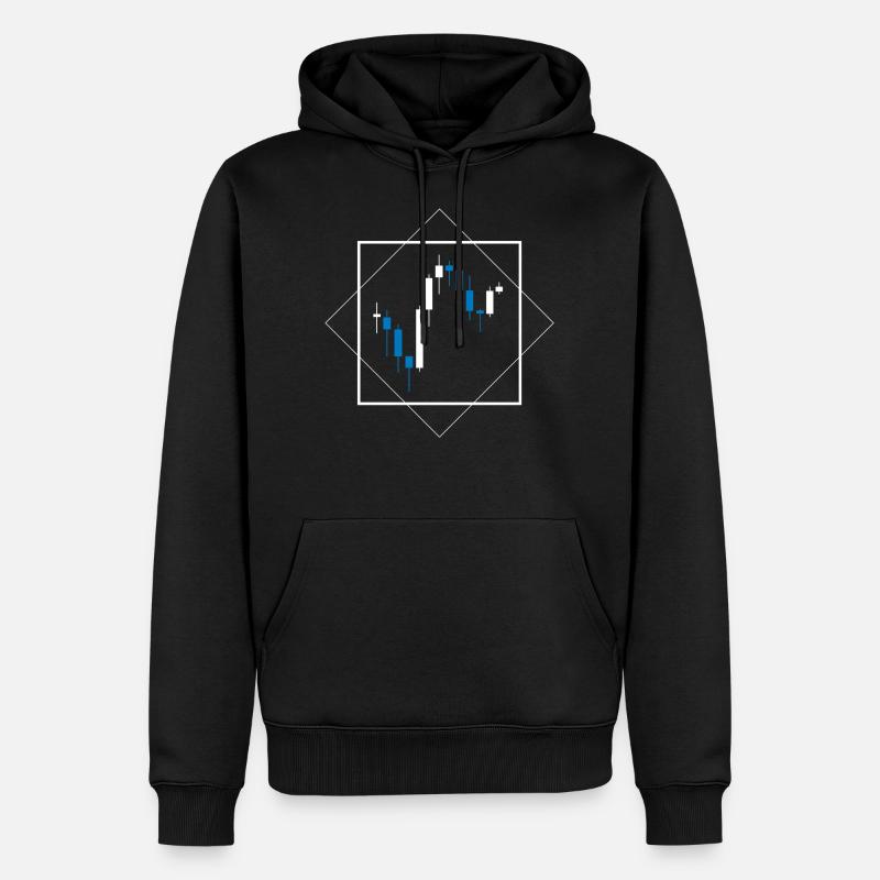 Trade Chart - Sweat à capuche Premium bio Homme - noir
