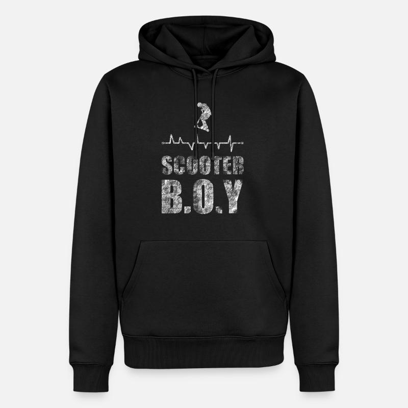 Stunt Scooter - Männer Premium Bio Hoodie - Schwarz