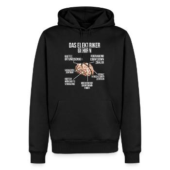 Elektriker Gehirn Elektrotechniker Installateur - Männer Premium Bio Hoodie - Schwarz - Vorne - Nico (187cm)