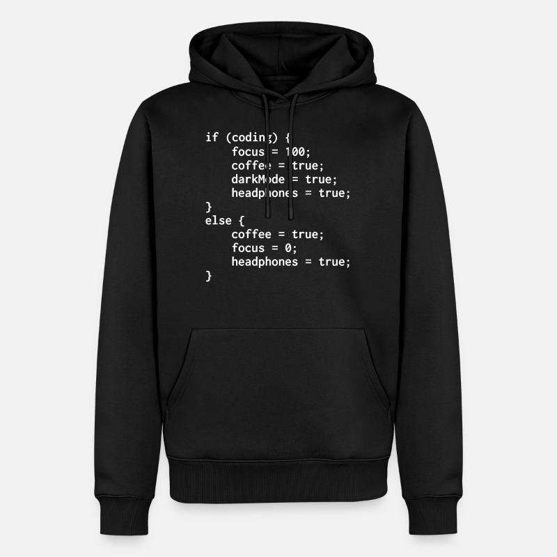 Programmierer-Else-Code - Männer Premium Bio Hoodie - Schwarz