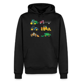 Tracteurs tracteurs agriculteurs agriculteurs enfants cadeau - Sweat à capuche Premium bio Homme - noir - Devant - Nico (187cm)