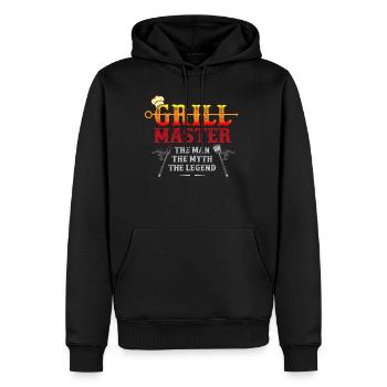 Barbecue, Grill Grill Saison, texas brick state, - Sweat à capuche Premium bio Homme - noir - Devant - Nico (187cm)