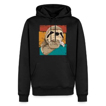 Zoo animal cadeau paresseux - Sweat à capuche Premium bio Homme - noir - Devant - Nico (187cm)