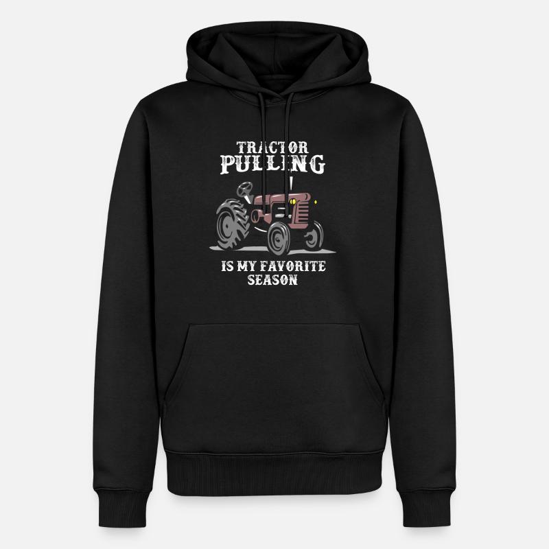 tractor pulling, tractor pulling tractor, pulling, - Men’s Premium Organic Hoodie - black