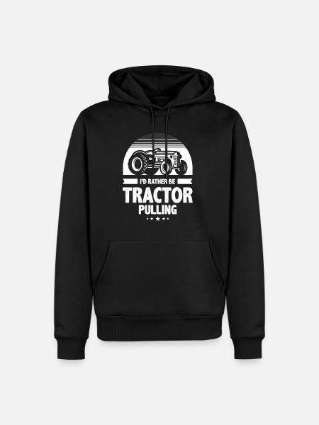 tractor pulling, tractor pulling Traktoren, - Männer Premium Bio Hoodie - Schwarz