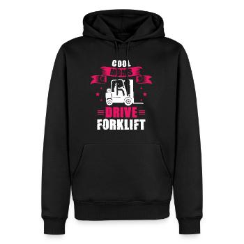 Cool Moms drive Forklift Ladies forklift operator - Männer Premium Bio Hoodie - Schwarz - Vorne - Nico (187cm)