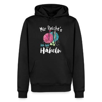 Mir Reicht's Ich geh Häckeln - Männer Premium Bio Hoodie - Schwarz - Vorne - Nico (187cm)