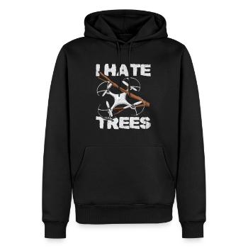 Drohne Fliegen Design für einen Quadcopter Pilot - Männer Premium Bio Hoodie - Schwarz - Vorne - Nico (187cm)