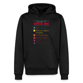 tech, tech tech support, geek, - Männer Premium Bio Hoodie - Schwarz - Vorne - Nico (187cm)