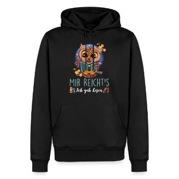Mir Reicht's Ich geh Lesen Bücher Lesefan Bücherwu - Männer Premium Bio Hoodie - Schwarz - Vorne - Nico (187cm)