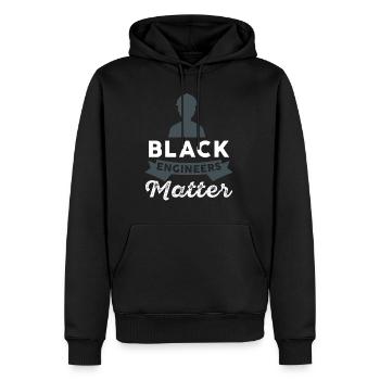 Ingenieur - Black Engineers Matter - Männer Premium Bio Hoodie - Schwarz - Vorne - Nico (187cm)