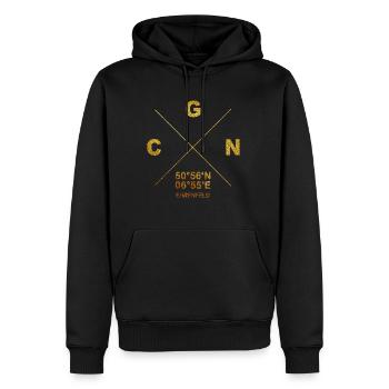 CGN Patrie Cologne Ehrenfeld Veedel coordonnées Kölle - Sweat à capuche Premium bio Homme - noir - Devant - Nico (187cm)