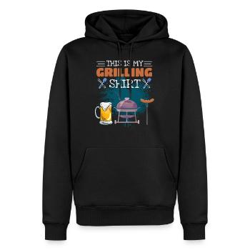 C’est cadeau de barbecue barbecue de chemise de barbecue - Sweat à capuche Premium bio Homme - noir - Devant - Nico (187cm)