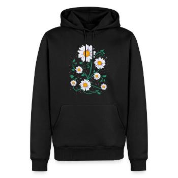 Gänseblümchen Sommer Margerite Frühling Blumen - Männer Premium Bio Hoodie - Schwarz - Vorne - Nico (187cm)