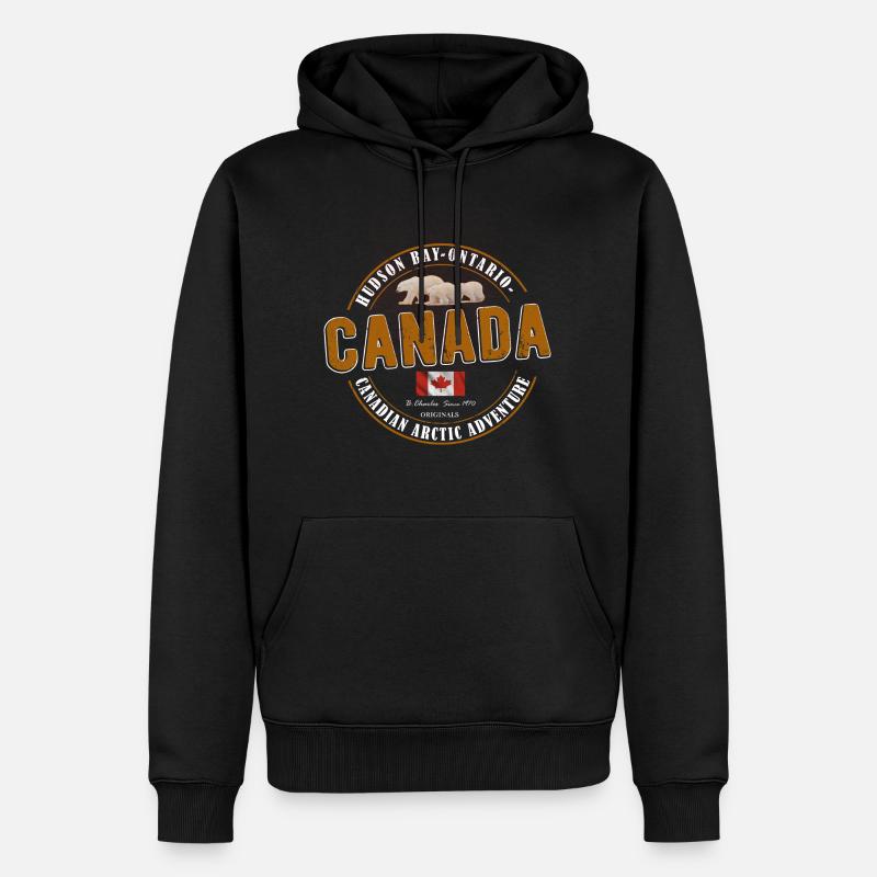 Canada Flag - Männer Premium Bio Hoodie - Schwarz
