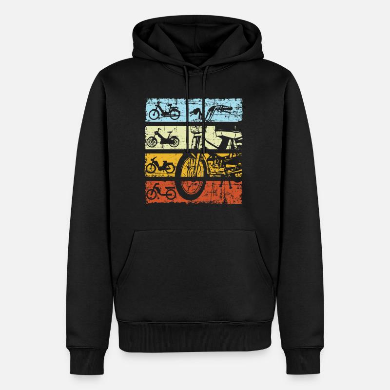 Moped Mofa Scooter Mofa Maxi Mofafahrer Retro - Männer Premium Bio Hoodie - Schwarz