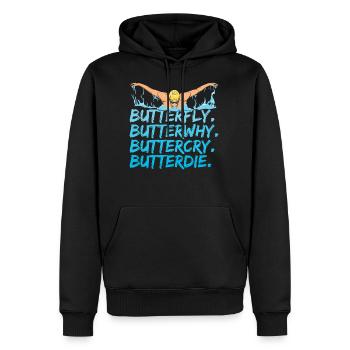 Schwimmen Spruch für einen Schwimmer - Männer Premium Bio Hoodie - Schwarz - Vorne - Nico (187cm)