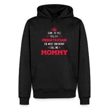 Kinderarzt Mama, Kinderarzt Mama - Männer Premium Bio Hoodie - Schwarz - Vorne - Nico (187cm)