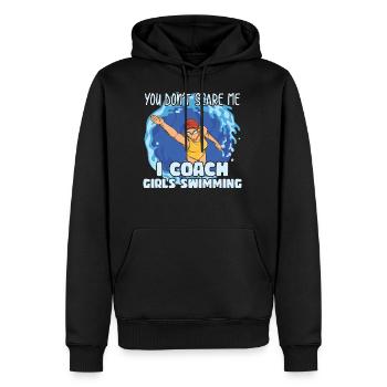 Schwimmen Spruch für eine Schwimm-Trainerin - Männer Premium Bio Hoodie - Schwarz - Vorne - Nico (187cm)