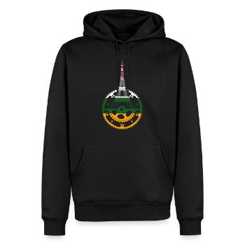 tour france, tour france vélo, vélo, - Sweat à capuche Premium bio Homme - noir - Devant - Nico (187cm)