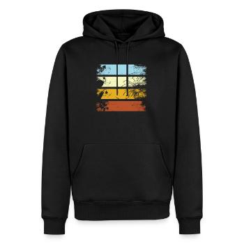 Vintage Fireworks New Year's Eve Pyrotechnics Gift - Sweat à capuche Premium bio Homme - noir - Devant - Nico (187cm)