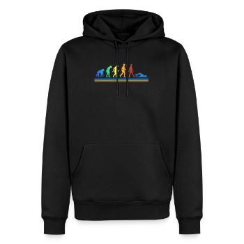 Schwimmer Evolution Freizeitsport Athleten - Männer Premium Bio Hoodie - Schwarz - Vorne - Nico (187cm)