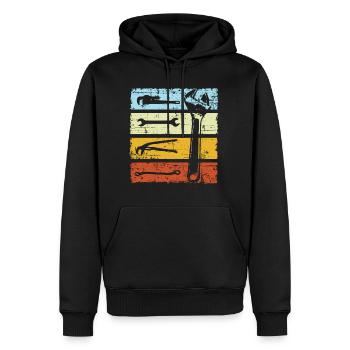 Chauffeurs Retro Outil - Sweat à capuche Premium bio Homme - noir - Devant - Nico (187cm)