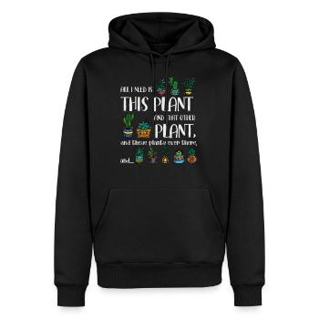 Pflanze Gärtner Pflanzenliebhaber Geschenk - Männer Premium Bio Hoodie - Schwarz - Vorne - Nico (187cm)