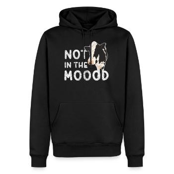 Ambiance Vache drôle Agriculteur Bête intelligente - Sweat à capuche Premium bio Homme - noir - Devant - Nico (187cm)