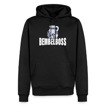 Bembelboss Apfelwein Äppler Ebbelwoi - Männer Premium Bio Hoodie - Schwarz - Vorne - Nico (187cm)