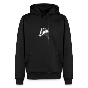 Süßes Dachs Geschenk - Männer Premium Bio Hoodie - Schwarz - Vorne - Nico (187cm)