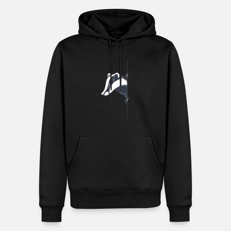 Süßes Dachs Geschenk - Männer Premium Bio Hoodie - Schwarz