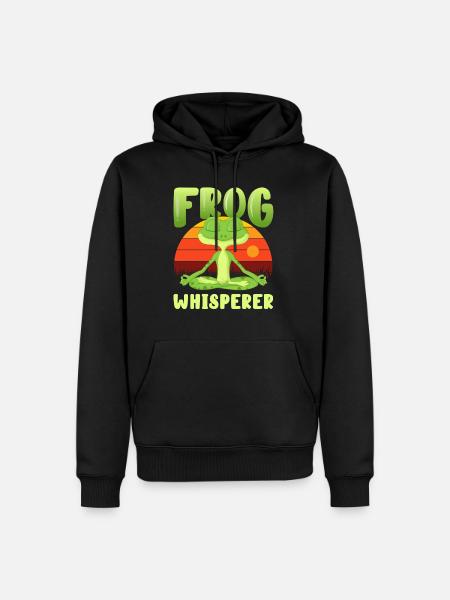 frø, frø frøer, frø humørikon, - Herre Premium økologisk hoodie - sort