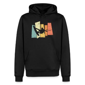 Rétro Wakeboard Wakeboard Wakeboard rétro Wakeboard Wakeboard - Sweat à capuche Premium bio Homme - noir - Devant - Nico (187cm)