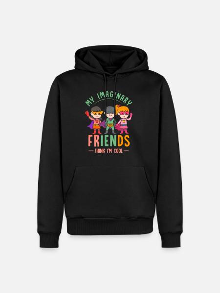 imaginary friend, imaginary friend - Men’s Premium Organic Hoodie - black