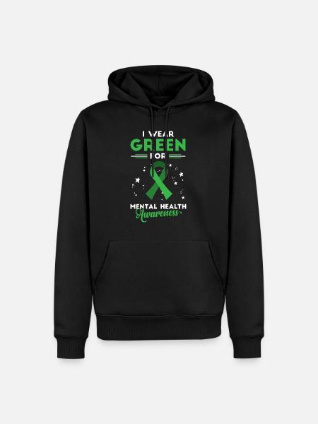 Geestelijke gezondheid, Geestelijke gezondheid - Mannen Premium Bio hoodie - zwart