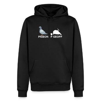 Pigeon Pigeoff Taube Geschenk - Männer Premium Bio Hoodie - Schwarz - Vorne - Nico (187cm)