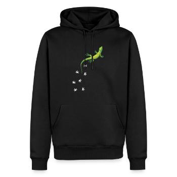 Gecko Eidechse Reptilien Terraristik - Männer Premium Bio Hoodie - Schwarz - Vorne - Nico (187cm)