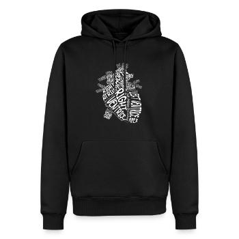 Anatomical Heart Cardiologist Anatomy Cardiology - Männer Premium Bio Hoodie - Schwarz - Vorne - Nico (187cm)