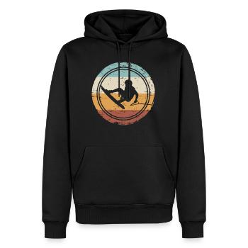 Rétro Wakeboard Wakeboard Wakeboard rétro Wakeboard Wakeboard - Sweat à capuche Premium bio Homme - noir - Devant - Nico (187cm)