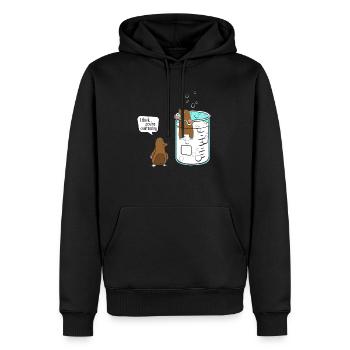 I Think You Are Overreacting – Mole Liter Chemistry - Men’s Premium Organic Hoodie - black - Front - Nico (187cm)