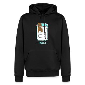 One Mole Per Liter Chemistry Science Chemist - Men’s Premium Organic Hoodie - black - Front - Nico (187cm)