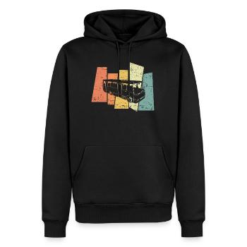Retro Bus Driver Profession Transporter Bus - Sweat à capuche Premium bio Homme - noir - Devant - Nico (187cm)