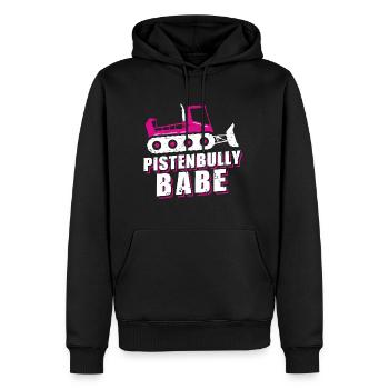 Pistenraupe Pistenfahrzeug Pisten Bully Babe - Männer Premium Bio Hoodie - Schwarz - Vorne - Nico (187cm)