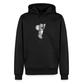 Koala Bär Australien Beuteltier Koala - Männer Premium Bio Hoodie - Schwarz - Vorne - Nico (187cm)