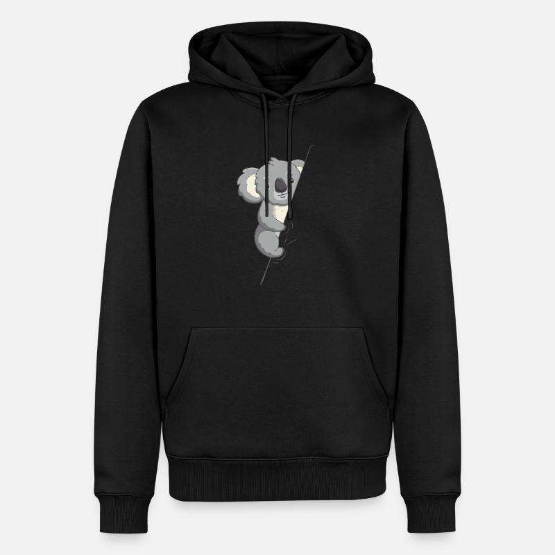 Koala Bär Australien Beuteltier Koala - Männer Premium Bio Hoodie - Schwarz