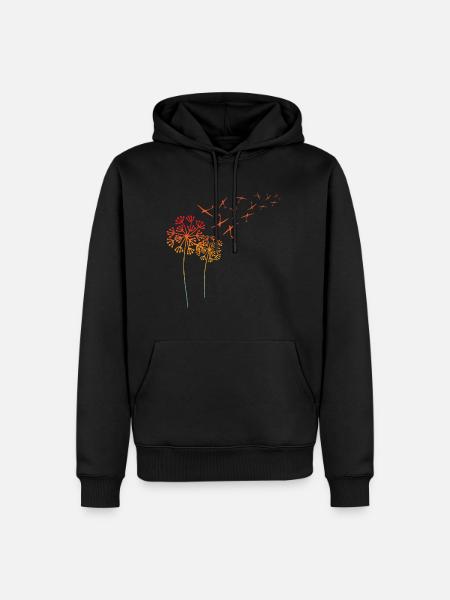 Dandelion Pusteflower Glider Glider - Men’s Premium Organic Hoodie - black