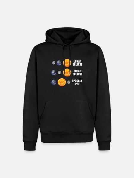 Éclipse de lune Apocalypse - Sweat à capuche Premium bio Homme - noir