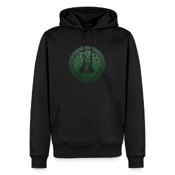 Wikinger Lebensbaum Tree Of Life Vikings - Männer Premium Bio Hoodie - Schwarz - Vorne - Nico (187cm)